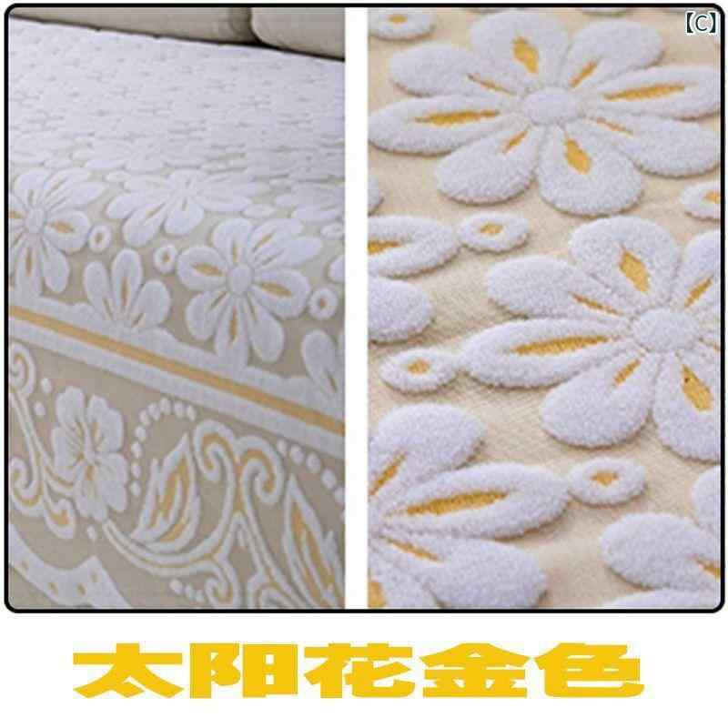 マルチカバー 厚手 レース ソファ用クロス テーブルクロス 敷物 四季兼用 ダイニングテーブル コーヒーテーブル テレビ台 サイドテーブル 正方形 長方形 三角形 モダンデザイン ひまわり 牡丹 イチョウ柄 白 ベージュ ゴールド