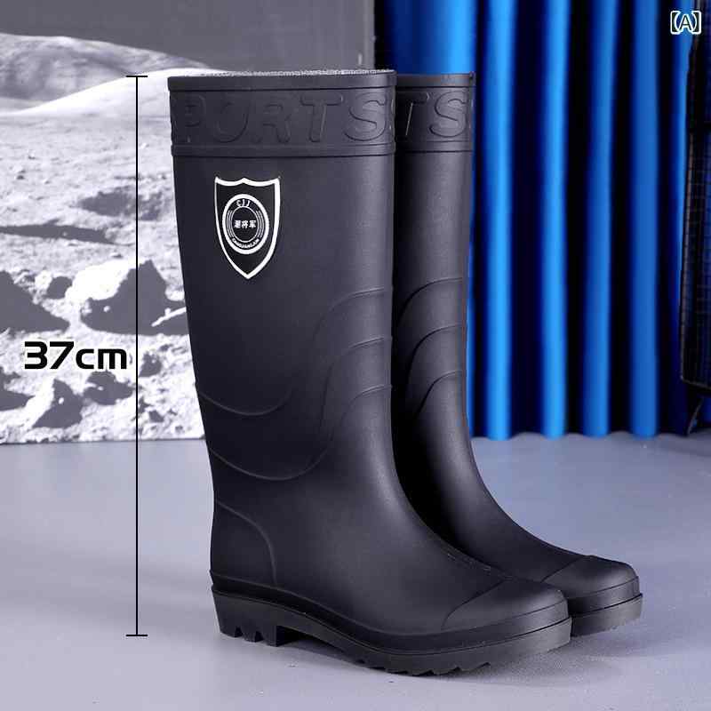 レインブーツ メンズ 大きいサイズ 作業用 ワークブーツ 防水 防滑 耐摩耗 保温 裏起毛 シープボア 厚..