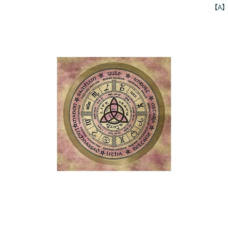 テーブルクロス タロットカード ゲーム用 占い カードゲーム 厚手 滑り止め 超ソフト 柔らかい ベビーフリース 複合フリース ポリエステル 正方形 幾何学模様 ヨーロピアン クラシック 装飾 テーブルマット