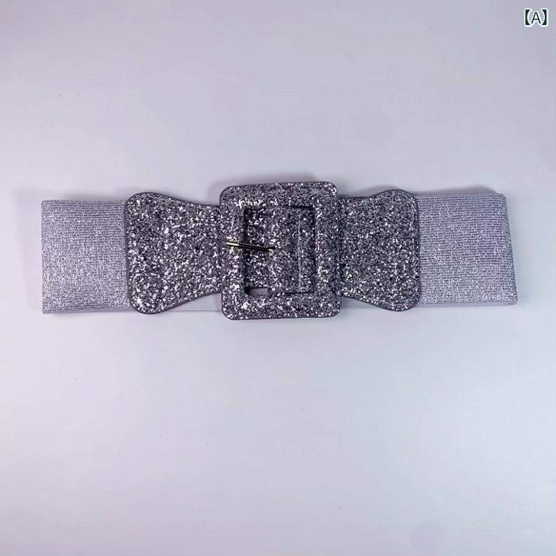 ベルト レディース ウエストマークベルト 幅広 PUレザー 伸縮性 ゴムベルト 欧米風 コート ワンピース ジャケット スーツ スタイルアップ カジュアル きれいめ