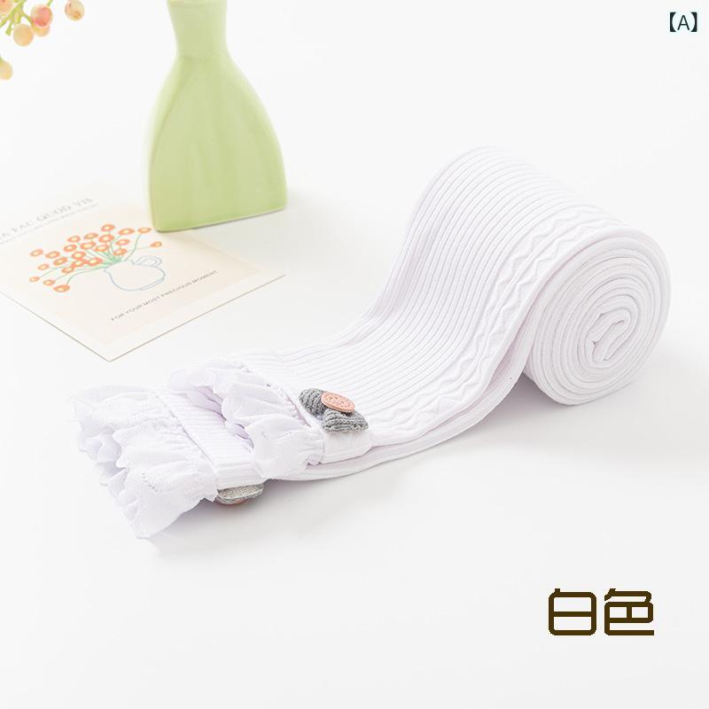 ・主な素材: 綿75%・対象: 女児・丈: 9分丈・ウエスト: ハイウエスト・カラー展開: ホワイト、ライトグレー、ダークグレー、ブラック・ウエスト仕様: ゴム・サイズ展開: M、L、XL・スタイル: ベーシック・対象年齢: 3〜8歳