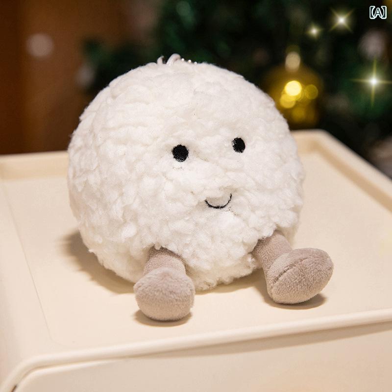 ぬいぐるみ マスコット クリスマス ジンジャーブレッドマン プリン スノーボール キーホルダー オーナ..