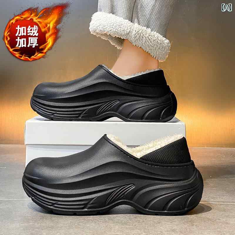 作業靴 メンズ 冬用 キッチン 厨房 調理場 飲食店 普段使い アウトドア 防水 防滑 耐油 裏ボア 厚手 保..