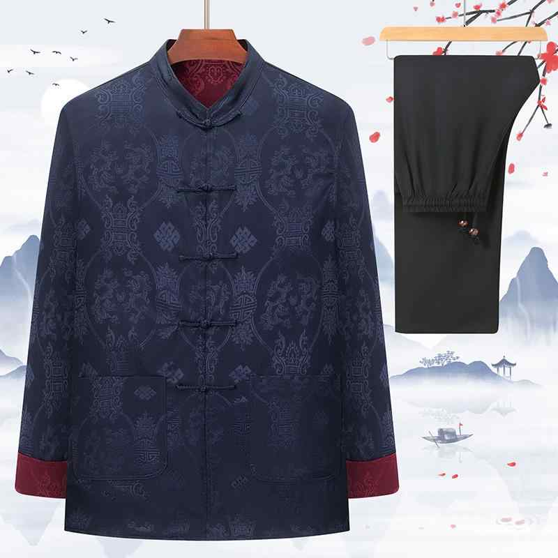 ・カテゴリ: 民族衣装・主な素材: ポリエステル100%・着用シーン: カジュアル・対象: シニア・デザイン: 多ポケット、リバーシブル・加工: 刺繡・カラー展開: ブルー、レッド・サイズ展開: M、L、XL、XXL、XXXL、4XL、5XL・スタイル: 中国風・性別: メンズ