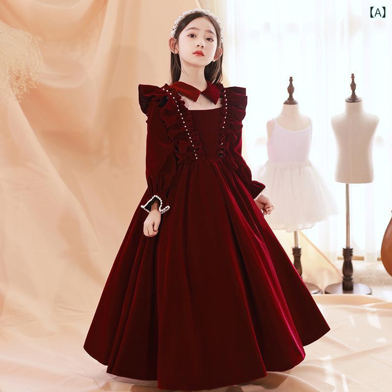 ドレス 女児 女の子 10歳 結婚式 ウェディング フラワーガール リングガール 誕生日 バースデー フォー..