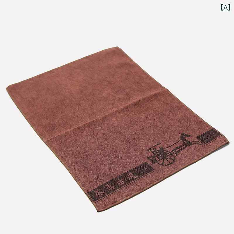 茶巾 綿麻 コットンリネン リネン混 吸水速乾 高吸水 厚手 大判 茶道 茶器 お茶席 来客用 お茶拭き ふきん クロス 中国風 禅スタイル 和モダン