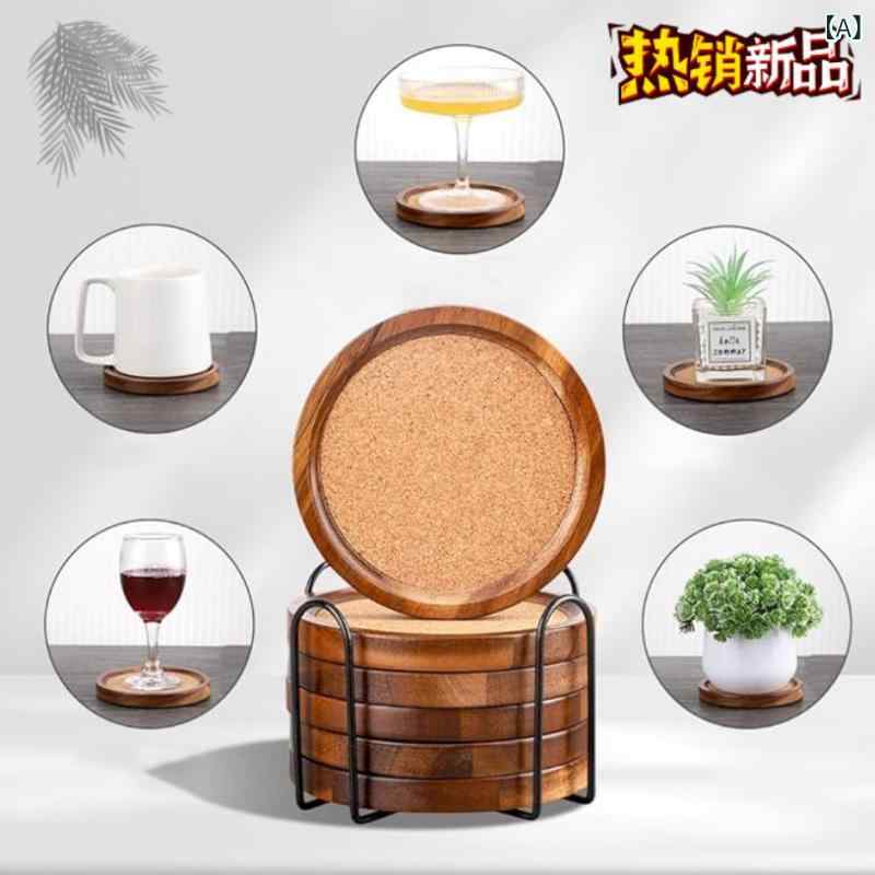 コースター 木製 天然木 アカシア ブラックウォールナット ブナ材 パイン材 断熱 耐熱 和風 モダン 茶道 コーヒーカップ 来客用 おしゃれ シンプル 円形 正方形 六角形 丸型 角型 セット