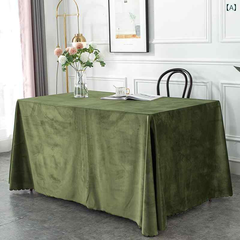 テーブルクロス オランダベルベット 長方形 高品質 ベロア生地 厚手 無地 会議室 オフィス 展示会 イベント ホテル レストラン 研修 業務用 上品な高級感 欧風