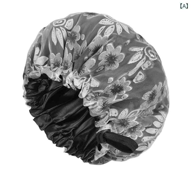 ヘアキャップ レディース ナイトキャップ スリープキャップ 睡眠用 シャワーキャップ お風呂 両面使用 ..