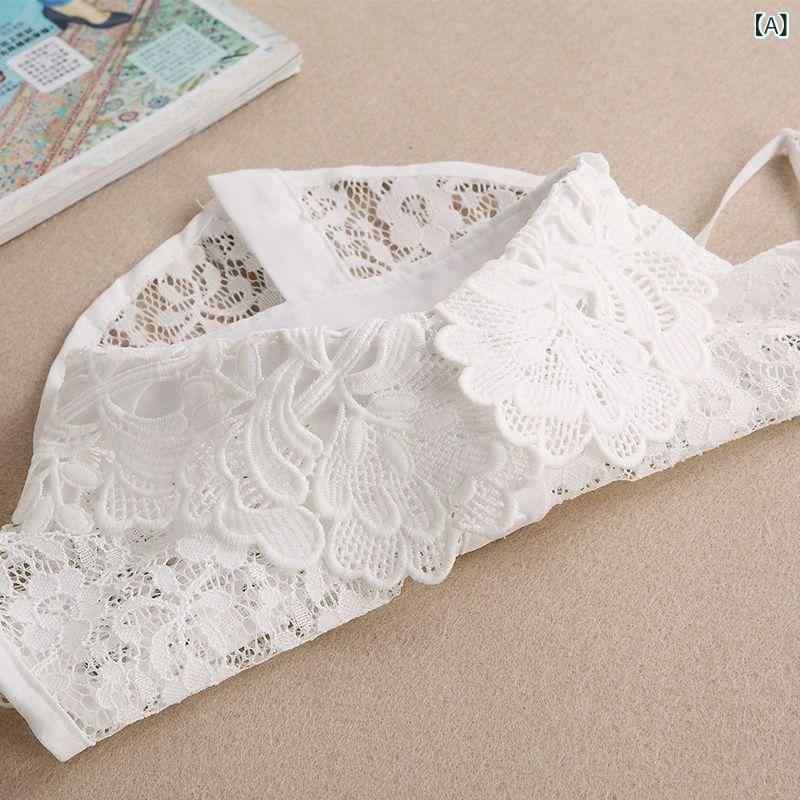 付け襟 レディース フェイクカラー 秋冬 レース メッシュ 白 黒 韓国風 オリジナルデザイン 丸襟 角襟 スタンドカラー 重ね着 レイヤード オフィス カジュアル 万能 ファッション小物