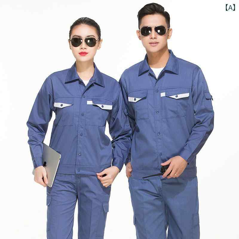 作業服 メンズ 長袖 電工 ワークウェア 電気工事 ユニフォーム 吸湿速乾 通気性 ポリエステル 綿 春秋 成人用(x2)