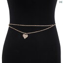ボディチェーン レディース ウエストアクセサリー ハート ラインストーン ゴールド シルバー 欧米風 セクシー パーティー イベント 大人 カジュアル おしゃれ...
