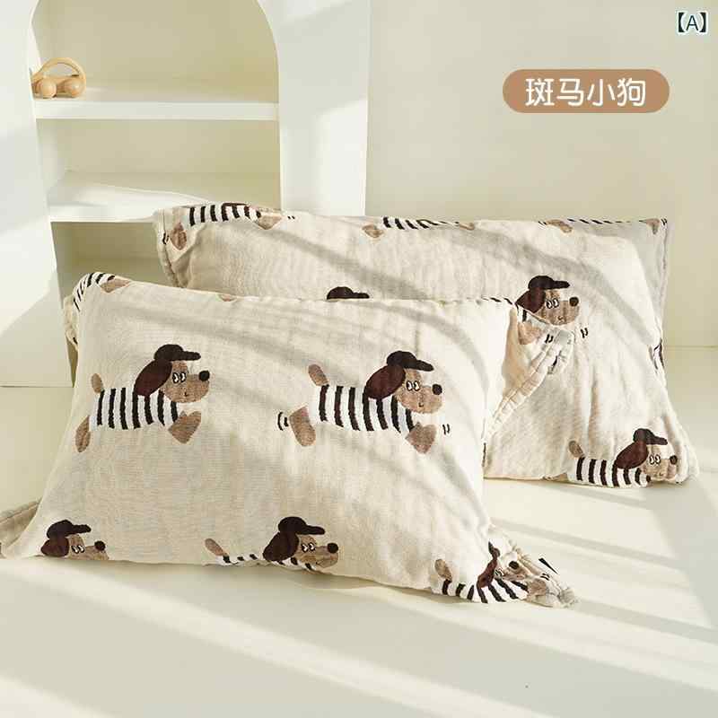 枕カバー 大人用 学生 カップル ピローケース 枕パッド キャラクター柄 かわいい アニマル柄 ガーゼ 綿..