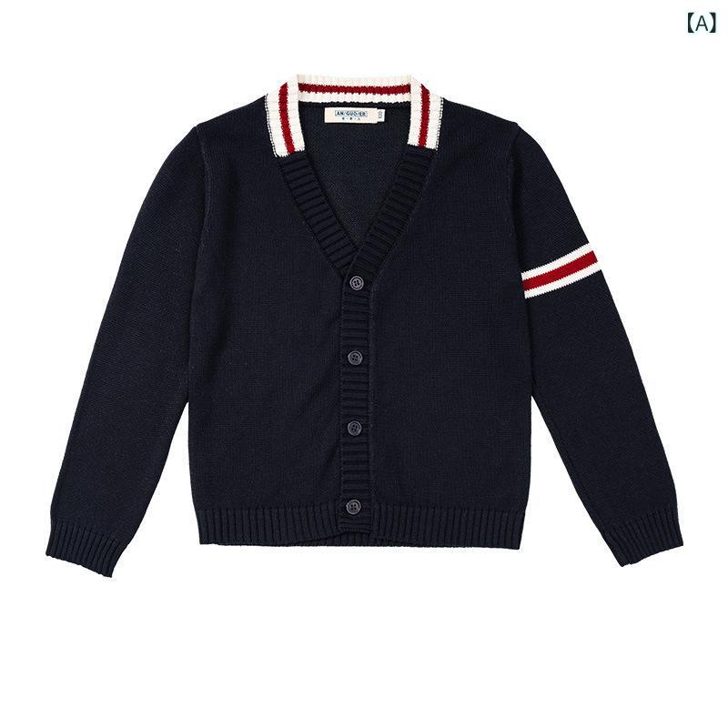 ニット キッズ 男の子 女の子 カーディガン ベスト スクールスタイル 厚手 Vネック 保温 起毛 チェック..