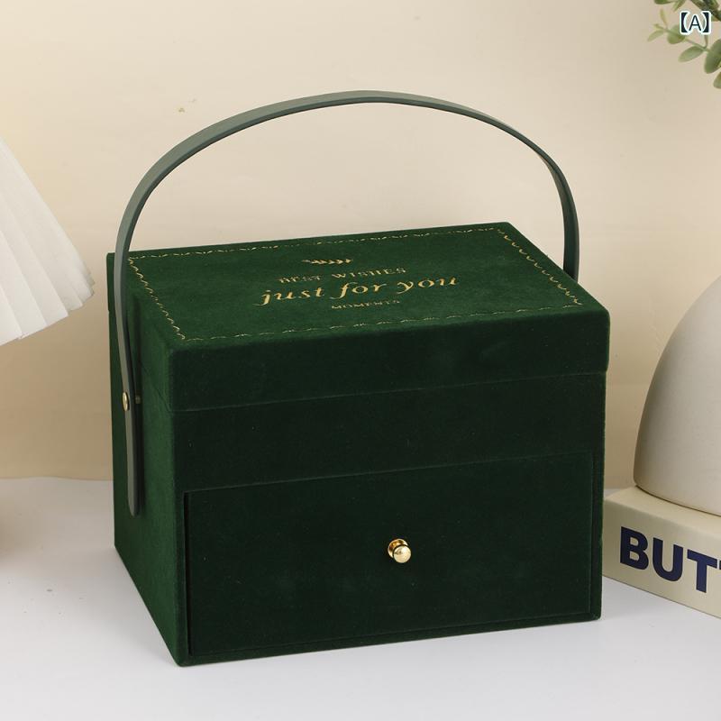 ギフトボックス 高級感 ベルベット クリスマス 結婚式 イベント 記念日 誕生日 プレゼント 贈答品 手土産 お礼 お返し ジュエリーケース アクセサリー収納 ...