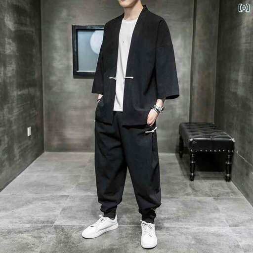 羽織 メンズ 男性用 中国風 民族風 和モダン 唐装 改良漢服 道袍スタイル 開襟カーディガン アウター 七分袖 綿麻 リネンブレンド 盤扣 チャイナボタン ゆったり カジュアル 普段使い 春秋 羽織 メンズ 男性用 中国風 民族風 和モダン 唐装 改良漢服 道袍スタイル 開襟カーディガン アウター 七分袖 綿麻 リネンブレンド 盤扣 チャイナボタン ゆったり カジュアル 普段使い 春秋