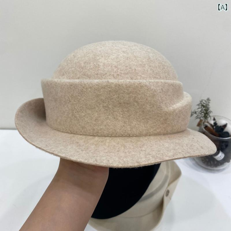帽子 レディース 女性用 ウール 羊毛 秋冬 防寒 保温 あたたかい レトロ クラシッ...