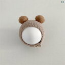 ニット帽 ベビー 乳幼児 耳当て付き ツインポンポン 防寒 保温 防風 アクリル素材 韓国風 かわいい おしゃれ 秋冬 お出かけ 普段使い ピンク ベージュ グ...