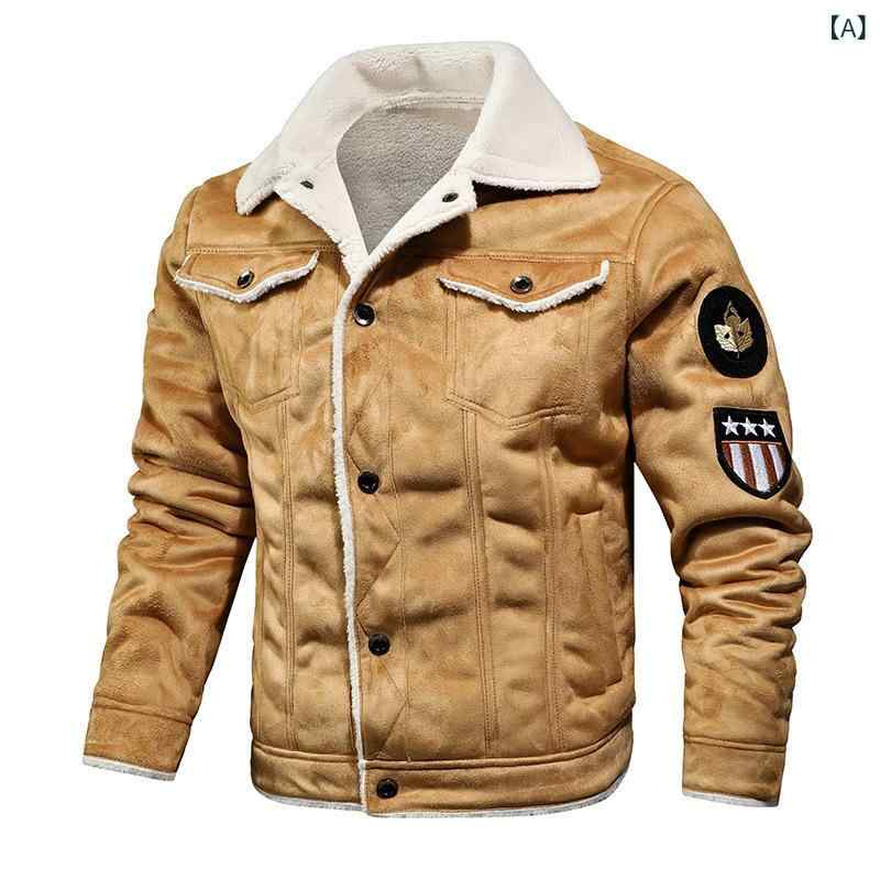 ・カテゴリ: レザージャケット・スタイル: レトロ、都会的・主な素材: PUレザー・裏地: フリース・ネックライン: 襟付き・前開き: シングルブレスト・着丈: レギュラー丈（50～65cm）・フィット: スリムフィット・デザイン特徴: マ...