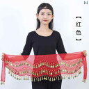 ベリーダンス レディース スパンコール フリンジ ヒップスカーフ ウエストベルト 発表会 レッスン 初心者 練習用 舞台 衣装 インド舞踊 アクセサリー ポリエ...