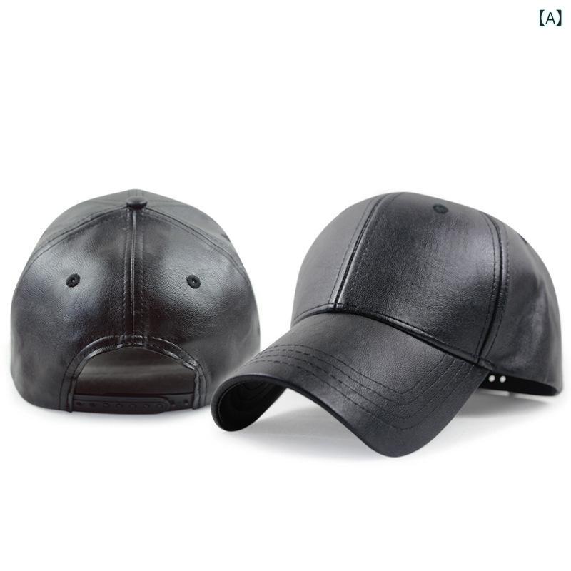 キャップ レディース メンズ ベースボールキャップ PUレザー 合成皮革 韓国風 トレンド カジュアル 普..