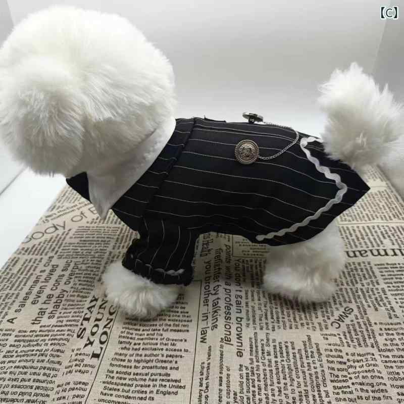 ペット服 犬用 タキシード タキシード 礼服 スーツ 結婚式 ウェディング フォーマル セレモニー 重ね着風 おめかし かわいい おしゃれ ポリエステル