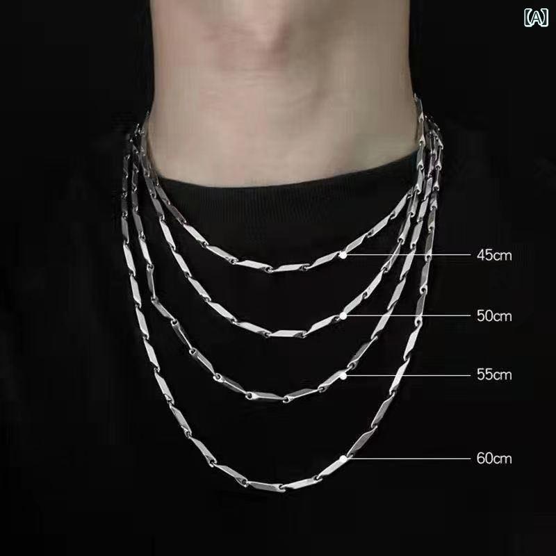 ネックレス メンズ レディース ユニセックス 菱形 ひし形 ステンレス鋼 変色防止 錆びにくい 金属アレルギー対応 高級感 ストリート パンク カジュアル ファッション 鎖骨 ペンダント アクセサリー 普段使い プレゼント