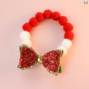 ペット用首輪 犬猫用 クリスマス トナカイ柄 ふわふわポンポン ボウタイ スパンコールリボン かわいい おしゃれ アクセサリー 飾り イベント お出かけ パーティー 記念撮影(x2)