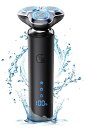 【2024新登場】シェーバー メンズ 髭剃り 電動 360°回転式 LEDディスプレイ IPX7防水 お風呂 乾湿両用 長持ちバッテリー 軽量・低騒音 残量表示...