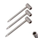 ギター用 パイプレンチ トラスロッド ネック 調整 ボックスレンチ 6.35mm 7mm 8mm 3点セット ギター修理 六角レンチ ギターパーツ シルバー/ブラック(シルバー 6.35mm+7mm+8mm)