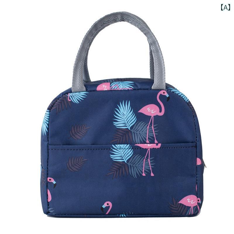 ランチバッグ 学生用 ポータブル 弁当箱 保温保冷バッグ アルミホイル 厚手 防水 オックスフォード生地 6リットル 手提げ 通勤 通学 ピクニック アウトドア 軽量 耐久性