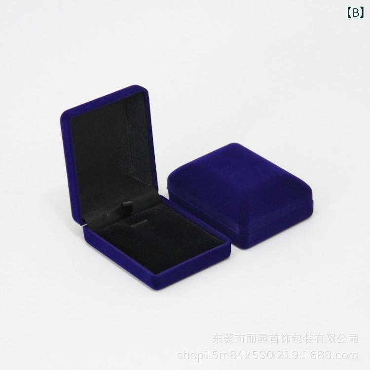 ジュエリーボックス 宝石箱 フロッキー加工 ベルベット調 ブローチ ネックレス ペ...
