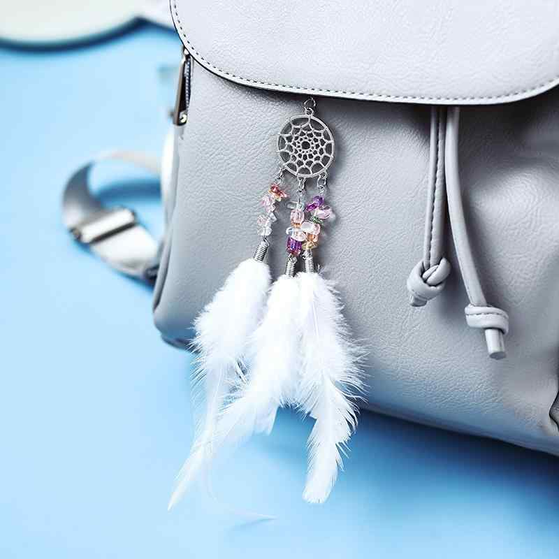 ネックレス レディース ドリームキャッチャー 欧米風 ボヘミアン エスニック レトロ アンティーク調 羽..