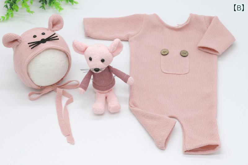 ベビー服 新生児 撮影衣装 柔らか ニット ロンパース カバーオール 綿 コットン ソ...