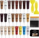 SEISSO 木製品キズ補修 補修クリーム 24色 フローリング/ドアキズ直し 木工 木製の家具 床 傷 すりキズ用 汚れ ウォーターブルー アッシュ シルバー 明るいローズウッド メープル 淡黄色 バン
