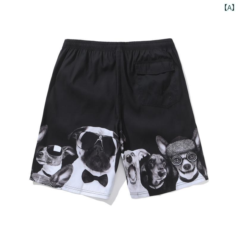 ビーチパンツ メンズ 花柄 五分丈 速乾 ゆったり インナー付き 大きいサイズ スイムウェア ポリエステ..