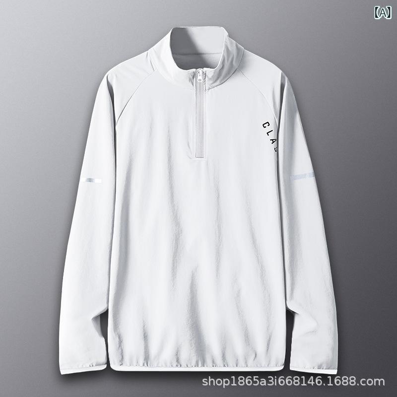 トップス メンズ 長袖 ランニング トレーニング ジム フィットネス 速乾 ゆったり ハーフジップ ポリエ..