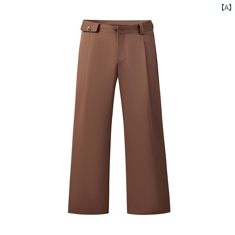 カジュアルパンツ メンズ ボトムス クリーンフィット 洗練された ワイド ルーズ リラックスフィット 高..