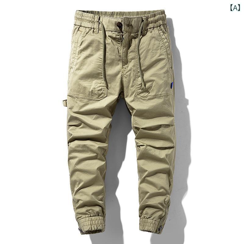 カジュアルパンツ メンズ 日系 ストリート カーゴパンツ ワークパンツ ゆったり ルーズ テーパード ロ..