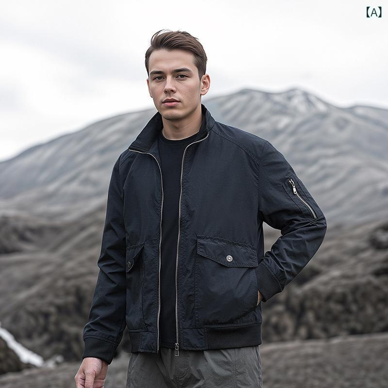 マウンテンパーカー メンズ 男性用 春秋 カジュアル アウトドア ワークウェア 防水 透湿 耐摩耗性 フー..