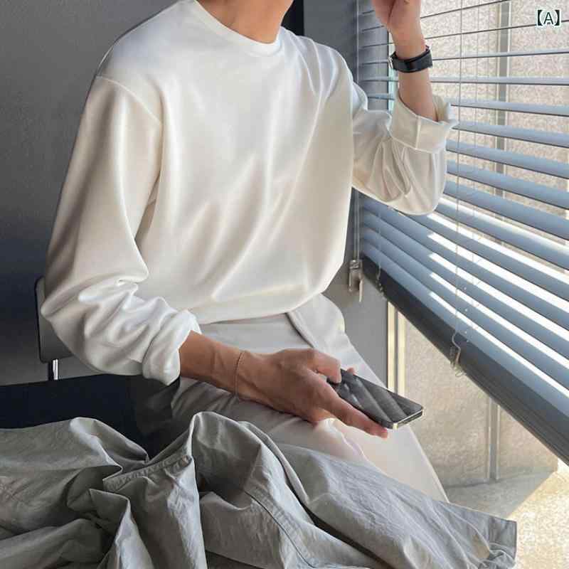 Tシャツ メンズ クルーネック 長袖 �