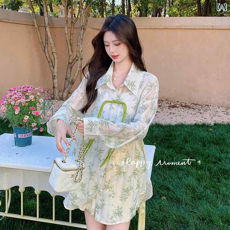 セットアップ レディース 新中華風 レトロ 春夏 シャツ トップス ポロ襟 長袖 ショートパンツ UVカット..