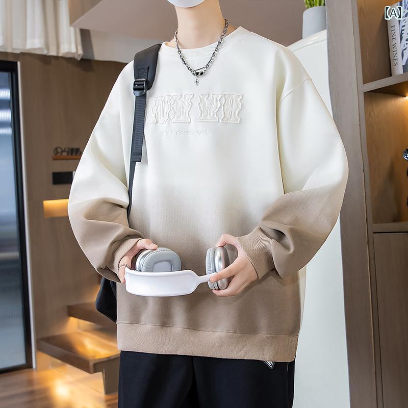 トレーナー 男の子 ボーイズ 学生 ティーンズ 長袖 クルーネック プルオーバー 綿混紡 韓国風 ゆったり キャラクタープリント 春秋 普段着 デイリー