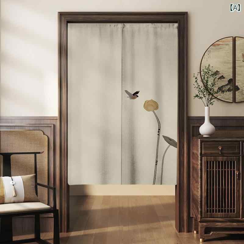 のれん 玄関 間仕切り 目隠し 和風 アジアンテイスト 布製 綿麻 高級感 おしゃれ シンプル 半丈 ショー..
