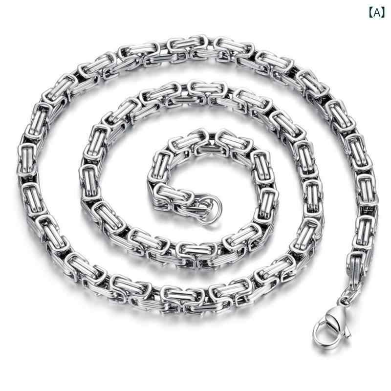 ネックレス メンズ 男性用 ストリートファッション ヒップホップ パンクロック 欧米風 ステンレス チタ..