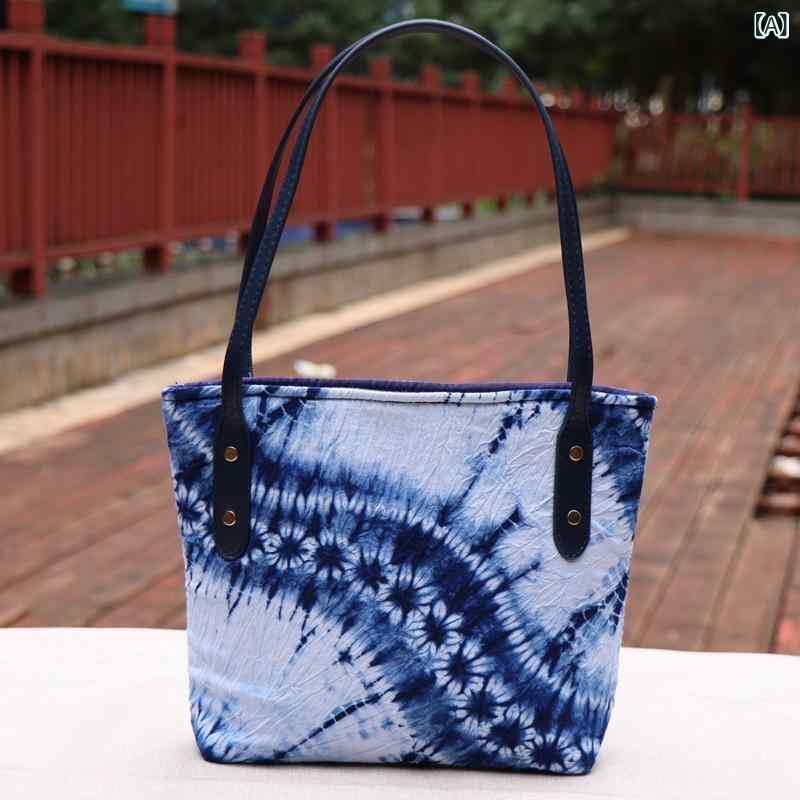 バッグ レディース エスニック 民族風 ファッション おしゃれ 手作り ハンドメイド 絞り染め タイダイ ショルダーバッグ ワンショルダー 鞄 コットン 綿 クラウドバッグ 縦型 スクエア ファスナー開閉 内ポケット 普段使い カジュアル