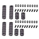 20mmレール 超軽量8台のMPCレール20個のMLOKネジ3スロットと7スロットレール部アダプター for M-LOK