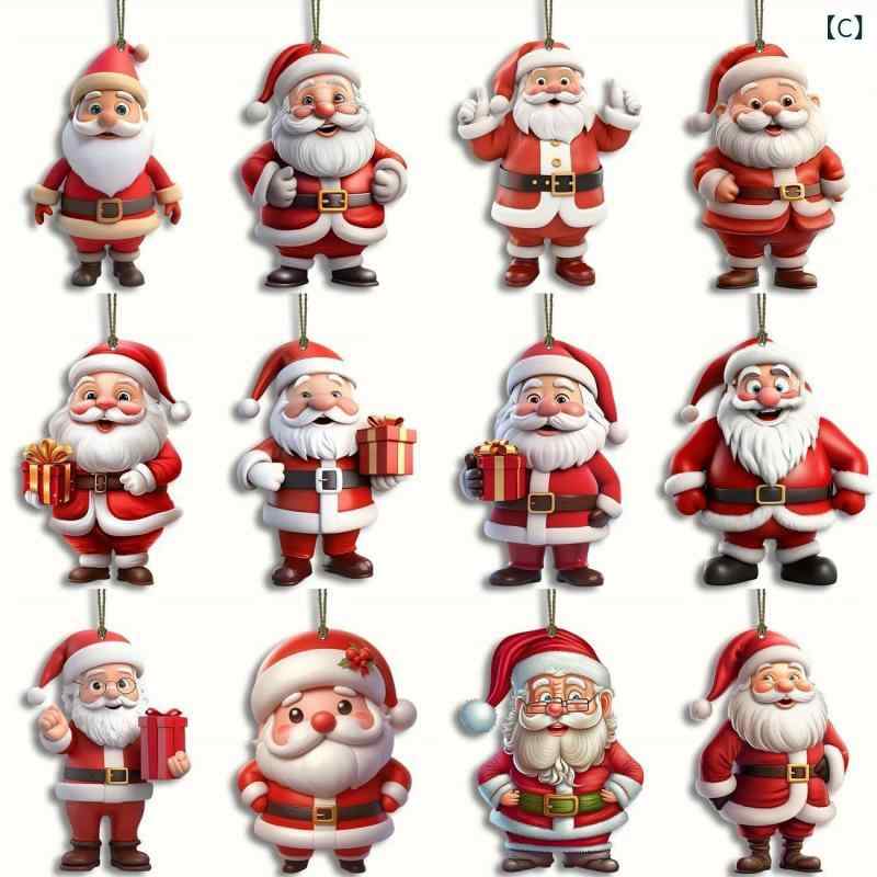 クリスマスオーナメント 木製 サンタクロース ...の紹介画像3