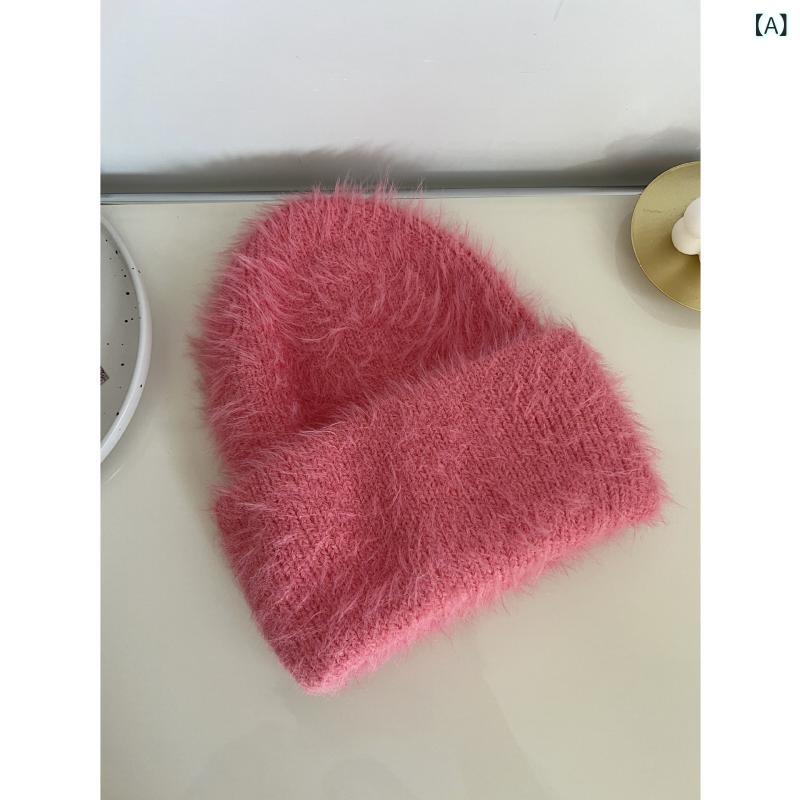 ニット帽 レディース フェイクファー エコファー ふわふわ もこもこ 起毛 ニット 肉厚 保温 あったか ..