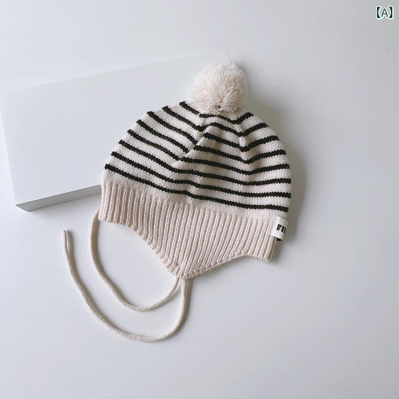 帽子 ベビー キッズ 男の子 女の子 赤ちゃん 子供 秋冬 ニット帽 耳当て 毛糸帽子 防寒 防風 保温 あっ..